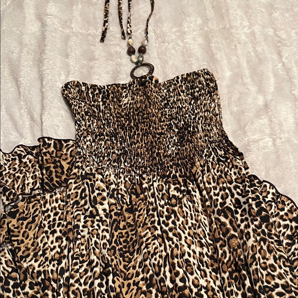Magic Animal Print Smocked Dress